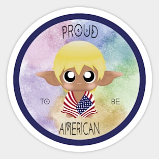 Proud to be American (Sleepy Forest Creatures) Sticker